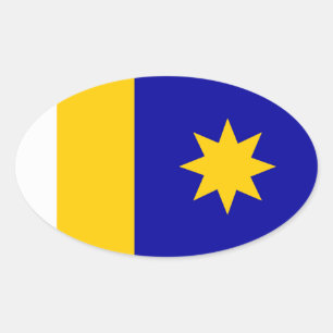 Adesivo Oval Bandeira de Hutchinson, Kansas