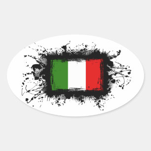 Adesivo Oval Bandeira de Italia