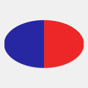 Adesivo Oval Bandeira de Paris