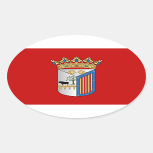 Adesivo Oval Bandeira de Salamanca (espanha)