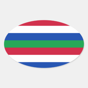 Adesivo Oval Bandeira de Schiermonnikoog