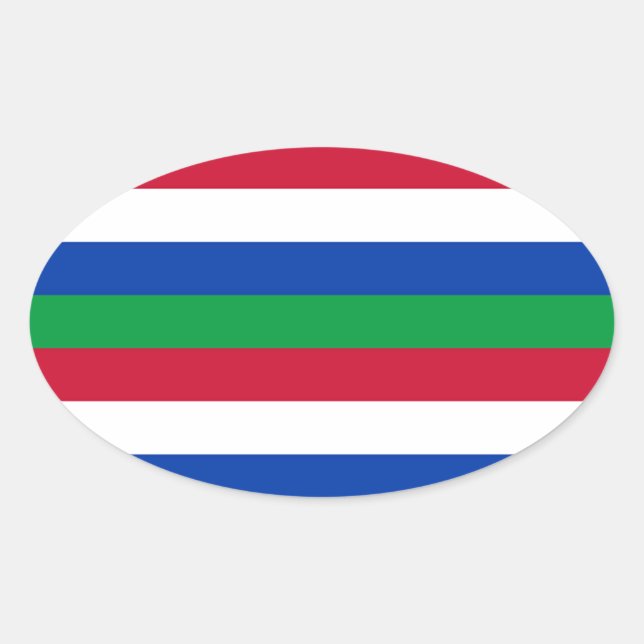 Adesivo Oval Bandeira de Schiermonnikoog (Frente)