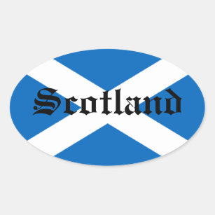 Adesivo Oval Bandeira de Scotland