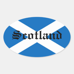 Adesivo Oval Bandeira de Scotland