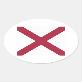 Adesivo Oval Bandeira do Estado do Alabama