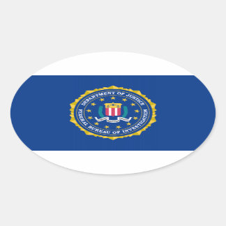 Adesivo Oval Bandeira do FBI