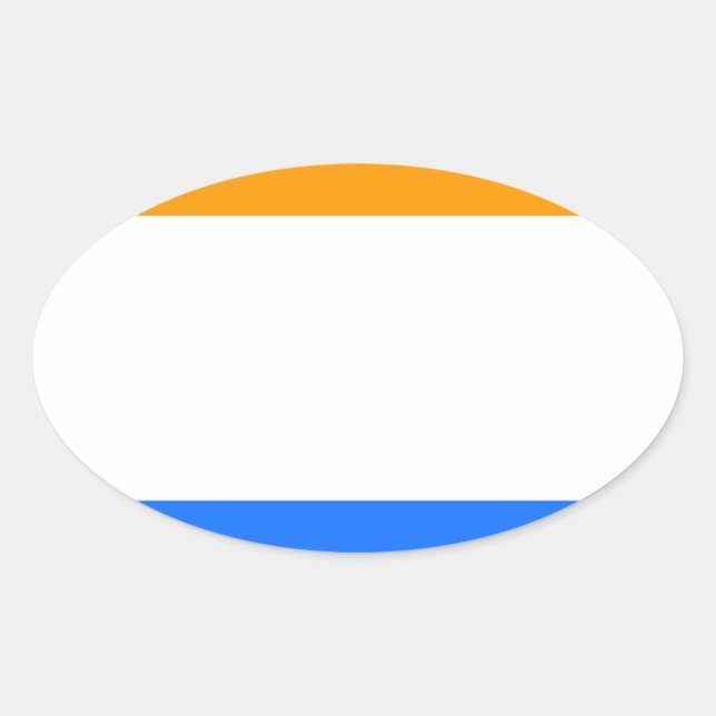 Adesivo Oval Bandeira do Príncipe (Frente)