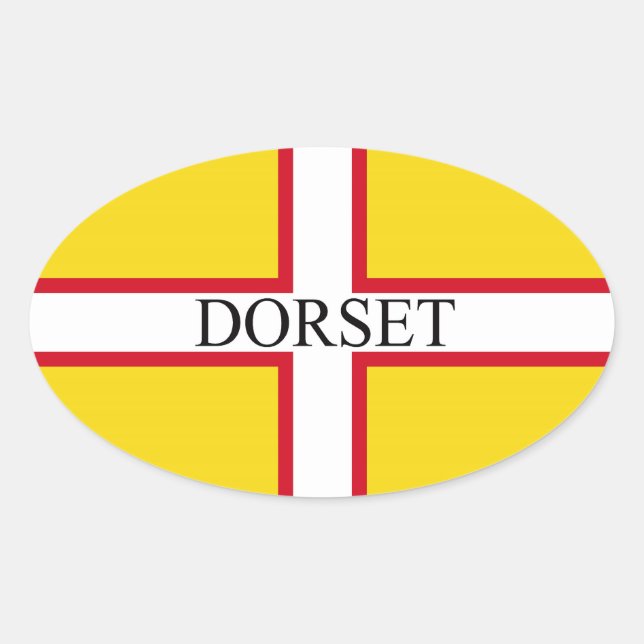 Adesivo Oval Bandeira Dorset (Frente)