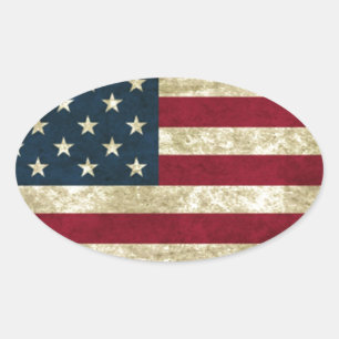 Adesivo Oval Bandeira dos EUA