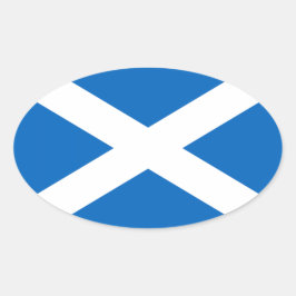 Adesivo Oval Bandeira escocesa