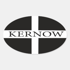 Adesivo Oval Bandeira Kernow (Cornwall)