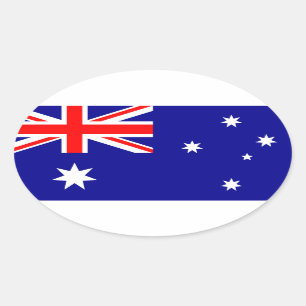 Adesivo Oval Bandeira Nacional da Austrália
