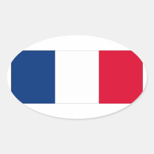 Adesivo Oval Bandeira nacional de France