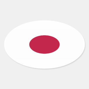 Adesivo Oval Bandeira Nacional do Japão