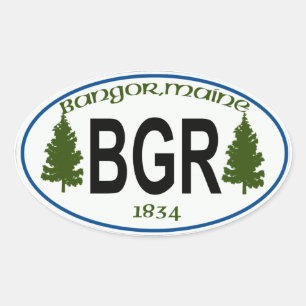 Adesivo Oval bangor maine
