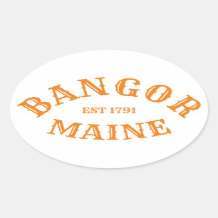 Adesivo Oval Bangor, Maine Oval Sticker