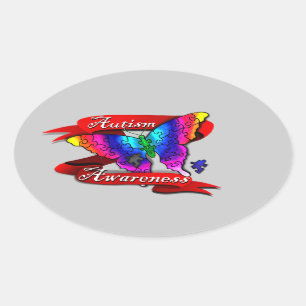 Adesivo Oval Banner de Sensibilização Autismo