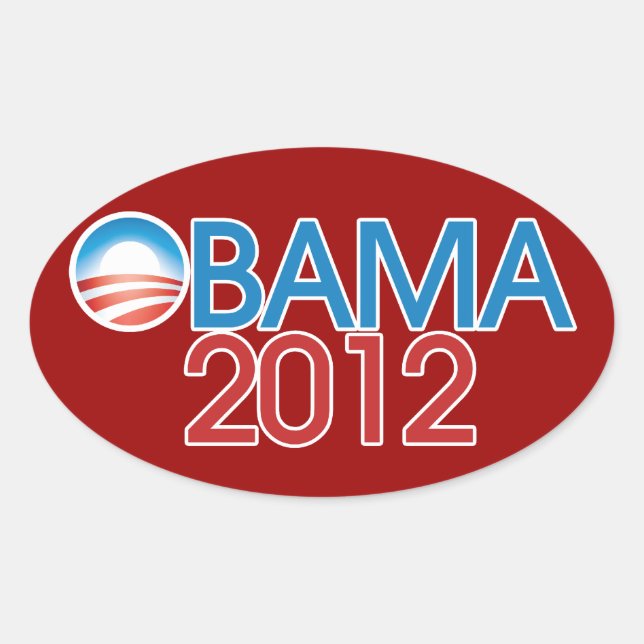 Adesivo Oval Barack Obama 2012 (Frente)