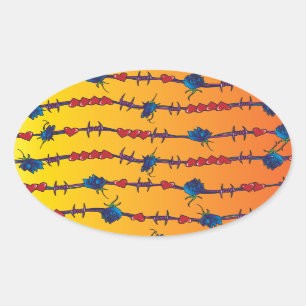 Adesivo Oval Barbwire