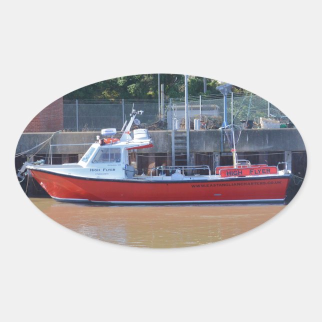 Adesivo Oval Barco Charter High Flyer (Frente)