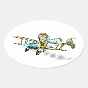Adesivo Oval Barnstormer Bob e Bird