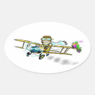 Adesivo Oval Barnstormer Bob e Bird