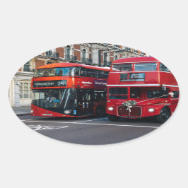 Adesivo Oval Barramento Red Double Decker