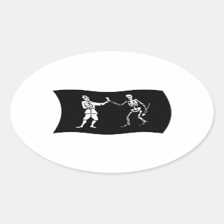 Adesivo Oval Bartholomew Roberts Flag Sticker