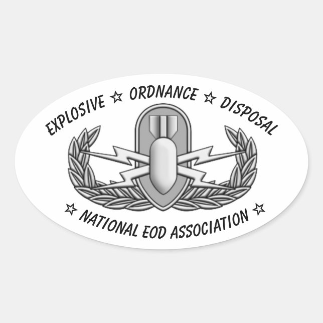 Adesivo Oval Basic EOD Badge Sticker (Frente)