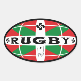 Adesivo Oval Basque Rugby Sticker