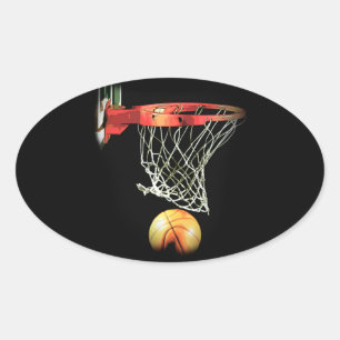 Adesivo Oval Basquete