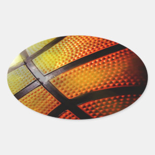 Adesivo Oval Basquete