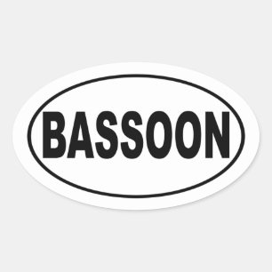 Adesivo Oval Bassoon Bumper Sticker