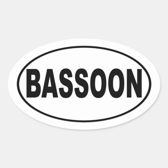 Adesivo Oval Bassoon Bumper Sticker (Frente)