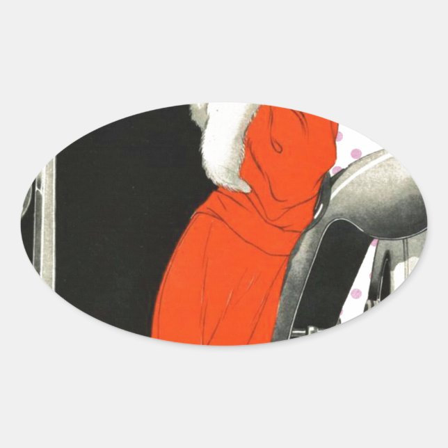 Adesivo Oval batente de polkadots (Frente)