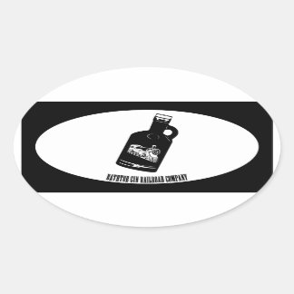 Adesivo Oval Bathtub Gin Railroad Company Oval Botão 2