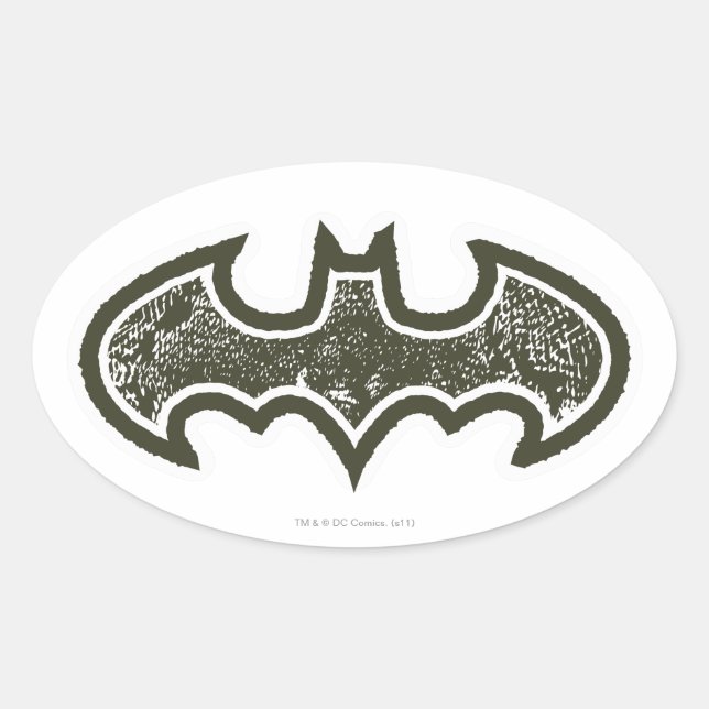 Adesivo Oval Batman Symbol | Nouveau Logo (Frente)