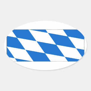 Adesivo Oval Baviera bandeira