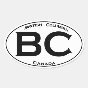 Adesivo Oval BC (Columbia Britânica) logotipo oval