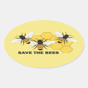 Adesivo Oval Beekeeper Save the Bees Sticker