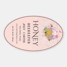 Beekeeping Honey Labels | Honeybee & Honeycomb Des
