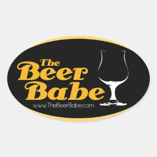 Adesivo Oval Beer Babe