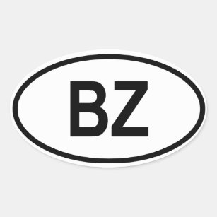 Adesivo Oval Belize "BZ "