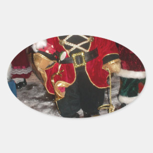 Adesivo Oval Belo quadro de cartas de presentes de Natal.JPG