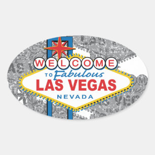 Adesivo Oval Bem-vindo a Fabulosa Las Vegas