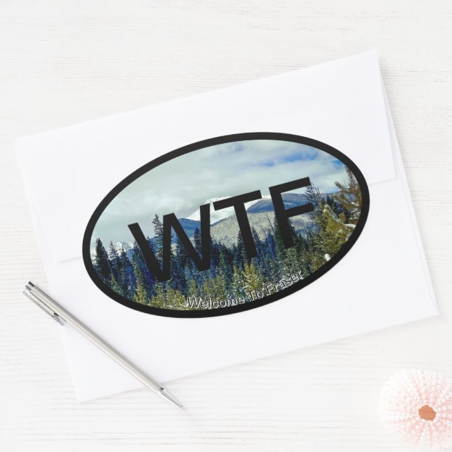 Adesivo Oval Bem-vindo a Frasers (Envelope)