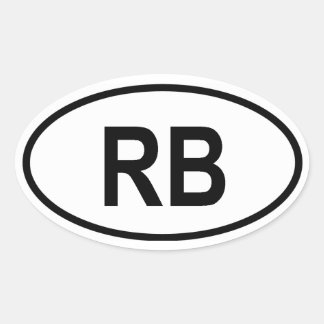 Adesivo Oval Benin "RB"