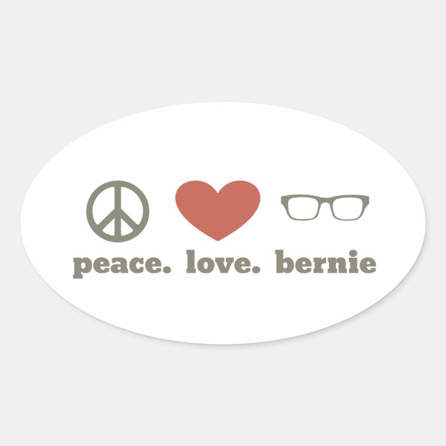 Adesivo Oval Bernie Sanders Election Swag (Frente)