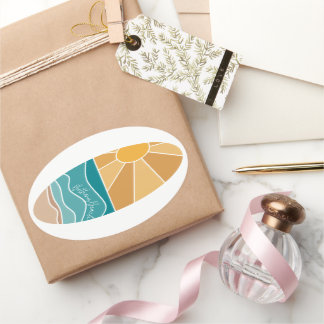 Adesivo Oval Bethany Beach Sunset Sticker