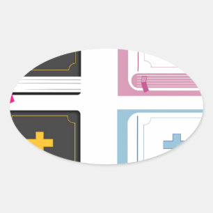 Adesivo Oval bíblias